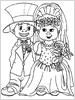 Juegos  colorea a una pareja de novios en su boda