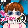 Juegos  hermosas chica de ojos azules